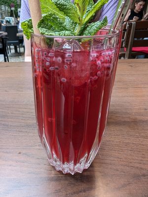Red lemonade at Feel Seoul Good in Berlin