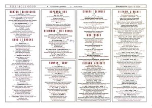 Food menu  at Feel Seoul Good in Berlin