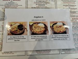 Menu  at Feel Seoul Good in Berlin