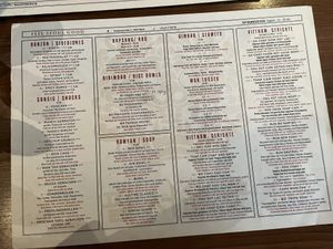 Food menu  at Feel Seoul Good in Berlin