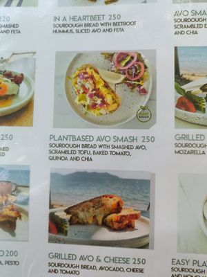 Sample menu page at Indie Beach in Koh Chang