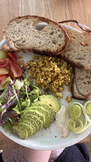 Avocado with scrambled tofu  at Indie Beach in Koh Chang