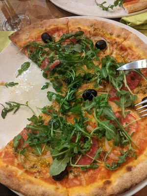 It may look rather oily to some, but that's because I ordered it with basilic-garlic oil. at Happiz - Monge in Paris