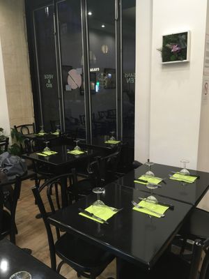 Tables inside  at Happiz - Monge in Paris