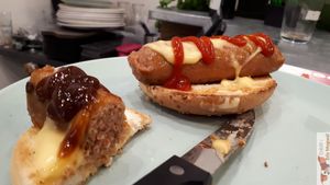 Beyond meat sausage test ! at Happiz - Monge in Paris