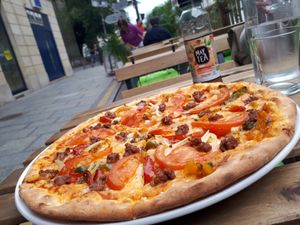 My special pizza  at Happiz - Monge in Paris