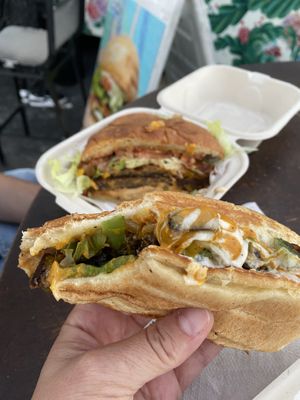 Steak and pepper roll   at Vegan Junkie - Tavern Flower Food Truck in Fort Lauderdale