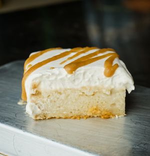 Gluten Free Salted Date Caramel 3 Leches  at Vegan Junkie - Tavern Flower Food Truck in Fort Lauderdale