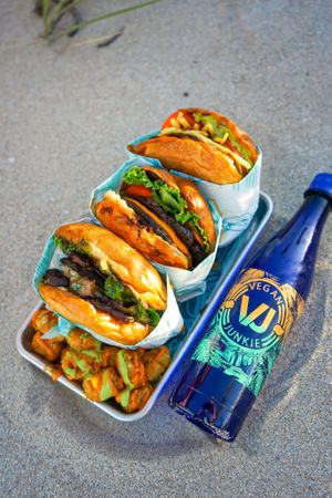 Beach vibes at Vegan Junkie - Tavern Flower Food Truck in Fort Lauderdale