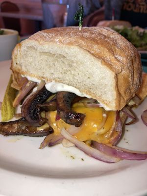 Portobello artichoke sandwich  at Dharma's in Capitola