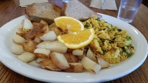 tofu scramble at Dharma's in Capitola