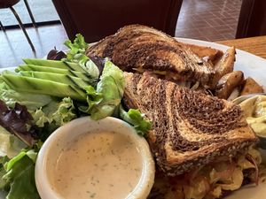 Tempeh Reuben  at Dharma's in Capitola