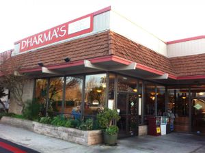 outside at Dharma's in Capitola