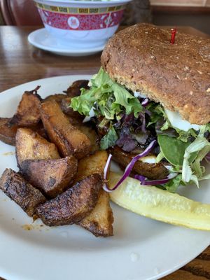 Teriyaki burger  at Dharma's in Capitola
