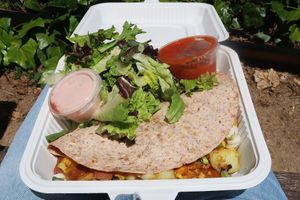 Breakfast burrito at Dharma's in Capitola