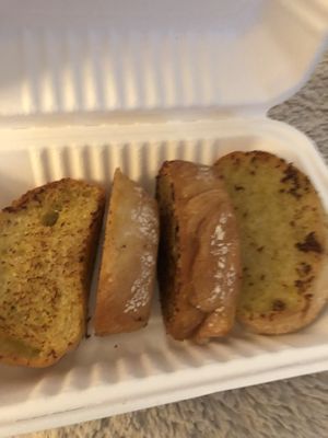 Side of garlic bread at Dharma's in Capitola