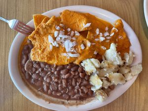 Chilaquiles  at Panchos & Gringos Deli in San Antonio