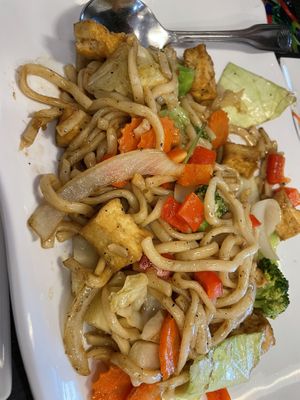 Tofu and noodles  at Thai Station in Payson