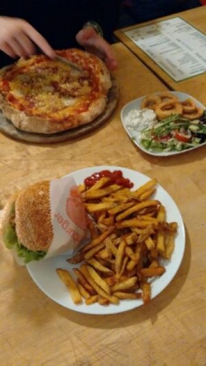 Fat, greasy goodness! at Yoyo Foodworld in Berlin