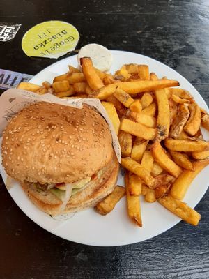 And this is small portion of fries? I love. at Yoyo Foodworld in Berlin