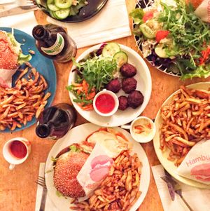 Junk vegan food at Yoyo Foodworld in Berlin