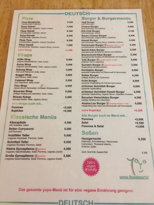 Great vegan junk food :-) at Yoyo Foodworld in Berlin