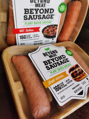 Beyond sausages at Mr. Tofu - Avelo Market in Puebla