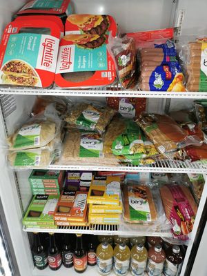 Our products at Mr. Tofu - Avelo Market in Puebla