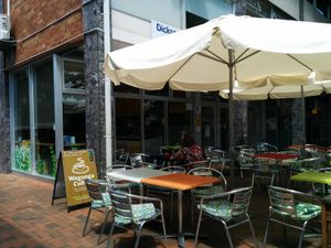 exterior, outdoor seating, corner location at My Rainbow Dreams in Dickson