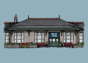 Great place - The old railway station waiting room at Spider on a Bicycle in Aboyne