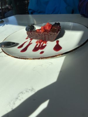 Cheatin wheat vegan flourless chocolate cake   at Pure Kitchen in Frisco