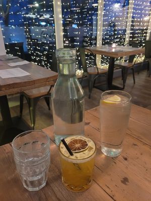 Jug of Water, Lemonade, and Aperitif: Passionfruit Daiquiri at Catch 22 Brasserie in Anglesey
