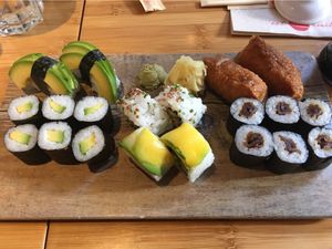 Vegan selection at Negishi - Steinen in Basel