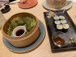 Avocado rolls and dim sum (Hong Kong Stories) at Negishi - Pelikanplatz in Zurich
