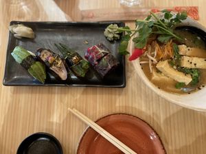 Selection of dishes  at Negishi - Pelikanplatz in Zurich