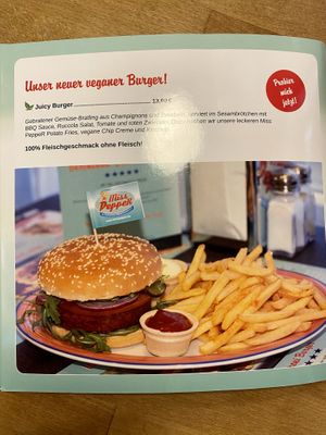 Veggie & vegan menue (back) at Miss PeppeR in Paderborn
