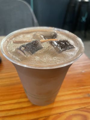 Mocha shake (made with oat and coconut milk)  at Ghost Note Coffee in Seattle