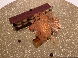 gateau chocolat with coffee cream at Sens et Saveurs in Tokyo