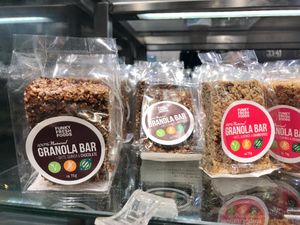 Vegan granola bars at Flavors Food Market in Oslo