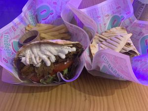 Veganbab and quesadillas with Soja and onion ! Recommended   at The Began in Valencia