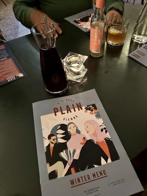 Menu  at Plain in Vienna