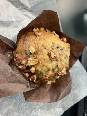 Vegan banana nut muffin at Kaibur Coffee in Pittsburgh