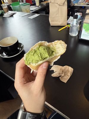 vanilla matcha donuts  at Kaibur Coffee in Pittsburgh