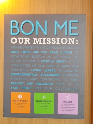 Mission Statement  at Bon Me in Cambridge