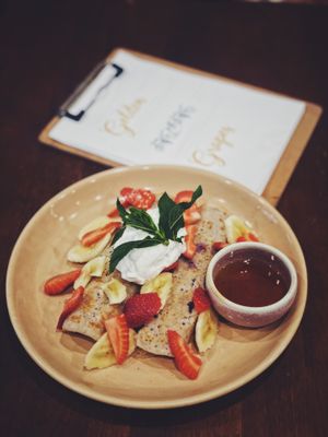 Buckwheat pancake(GF) at Golden Grapes in Glebe