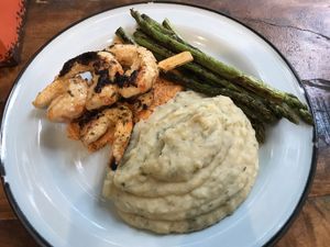 Grilled “prawns” at Golden Grapes in Glebe
