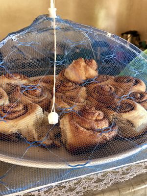Chai cinnamon rolls at La Jardinera in Todos Santos