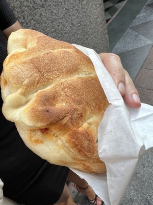 Panzerotto al forno olive e cipolle  at Panzerotti Luini in Milan