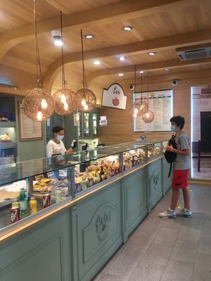 The interior  at Panzerotti Luini in Milan
