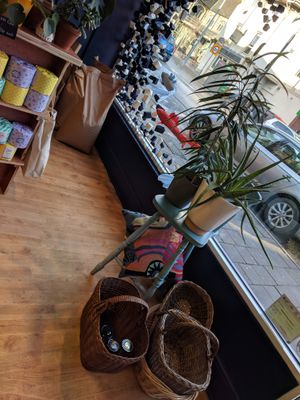 Wicker store baskets at Ripple Living in Cardiff